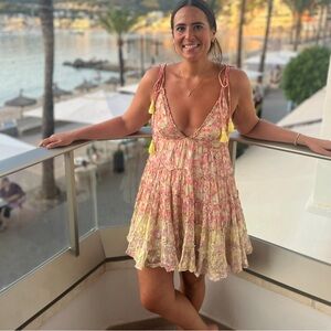 Rococo Sand tiered mini dress